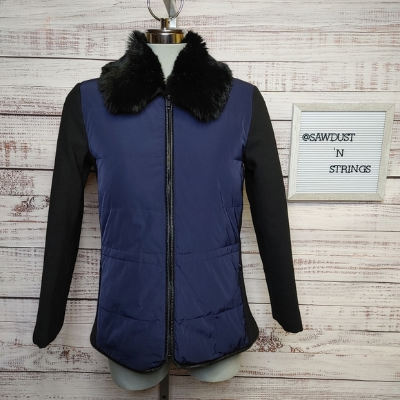 THEORY Joanah Down Fur Trim Jacket S - Picture 3 of 15